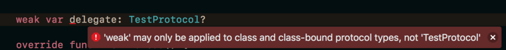 swift protocol error screenshot